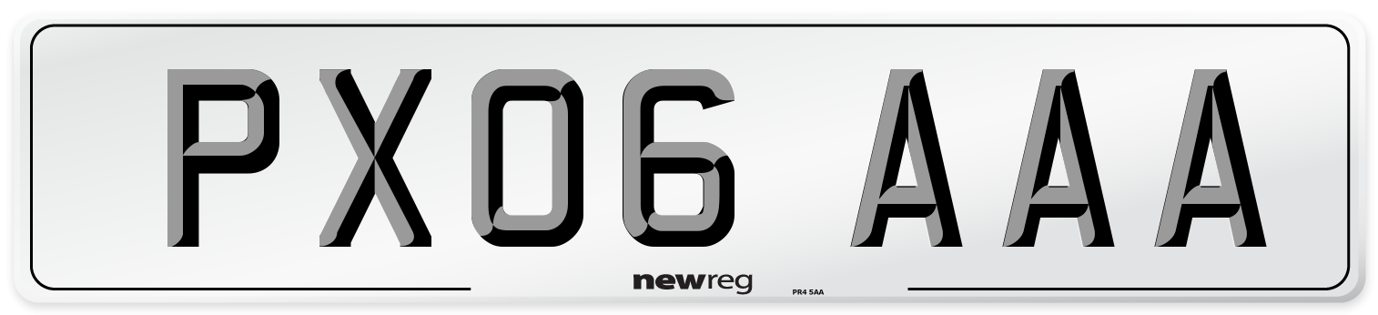 PX06 AAA Number Plate from New Reg